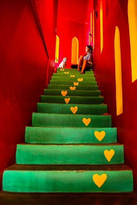 escalier coeurs